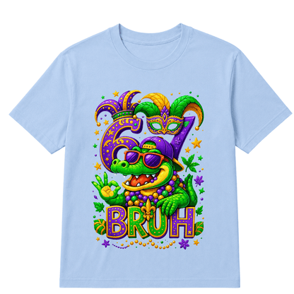Alligator 6 7 Mardi Gras Bruh Six Seven Meme New Orleans Kid T-Shirt