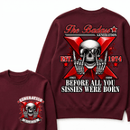 The Badass Generation X 1965-1980 Before All You  Sissies Were Born EST.Year Skull Unisex Sweatshirts