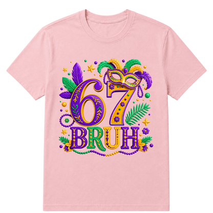 67 Mardi Gras Six Seven Meme Printed Oversized Unisex T-shirt