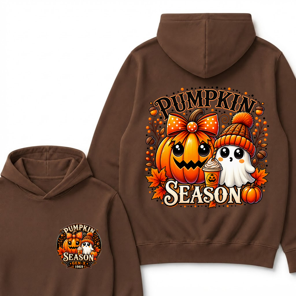 Custom Your Year Gen X EST.Year Halloween Pumpkin Season Hoodie