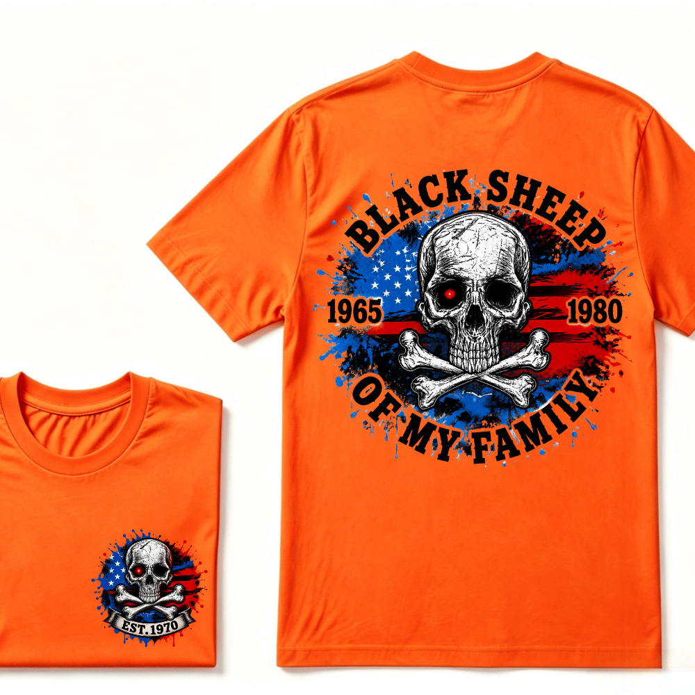 Black Sheep Of My Family T-Shirt,Custom EST.Year Customize GenX Rebel Spirit Shirt