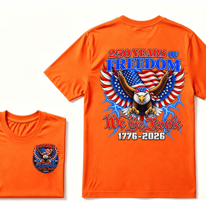 Custom Your Year Flag Vintage 250 Years American 1776 2026 250th USA Birthday EST.Year T-Shirt