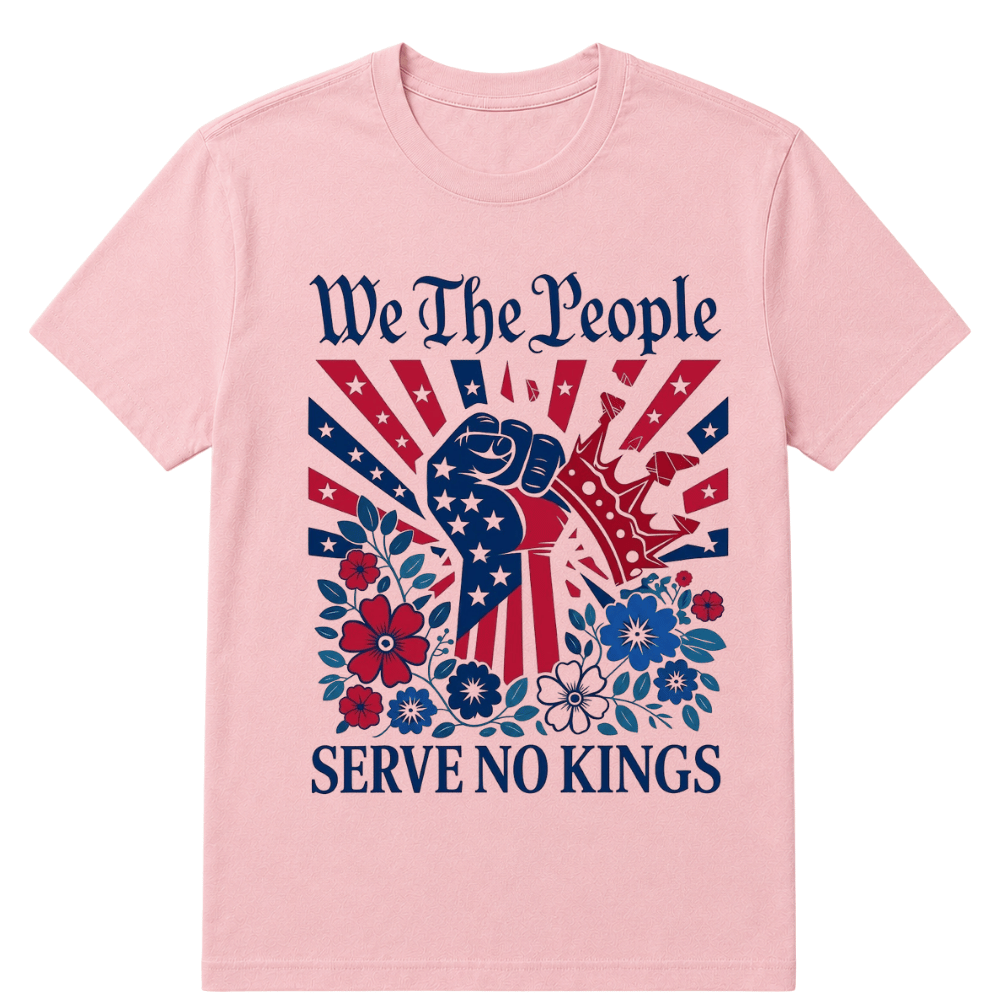 We The People Serve No Kings Stars Stripes America Patriotic T-Shirt