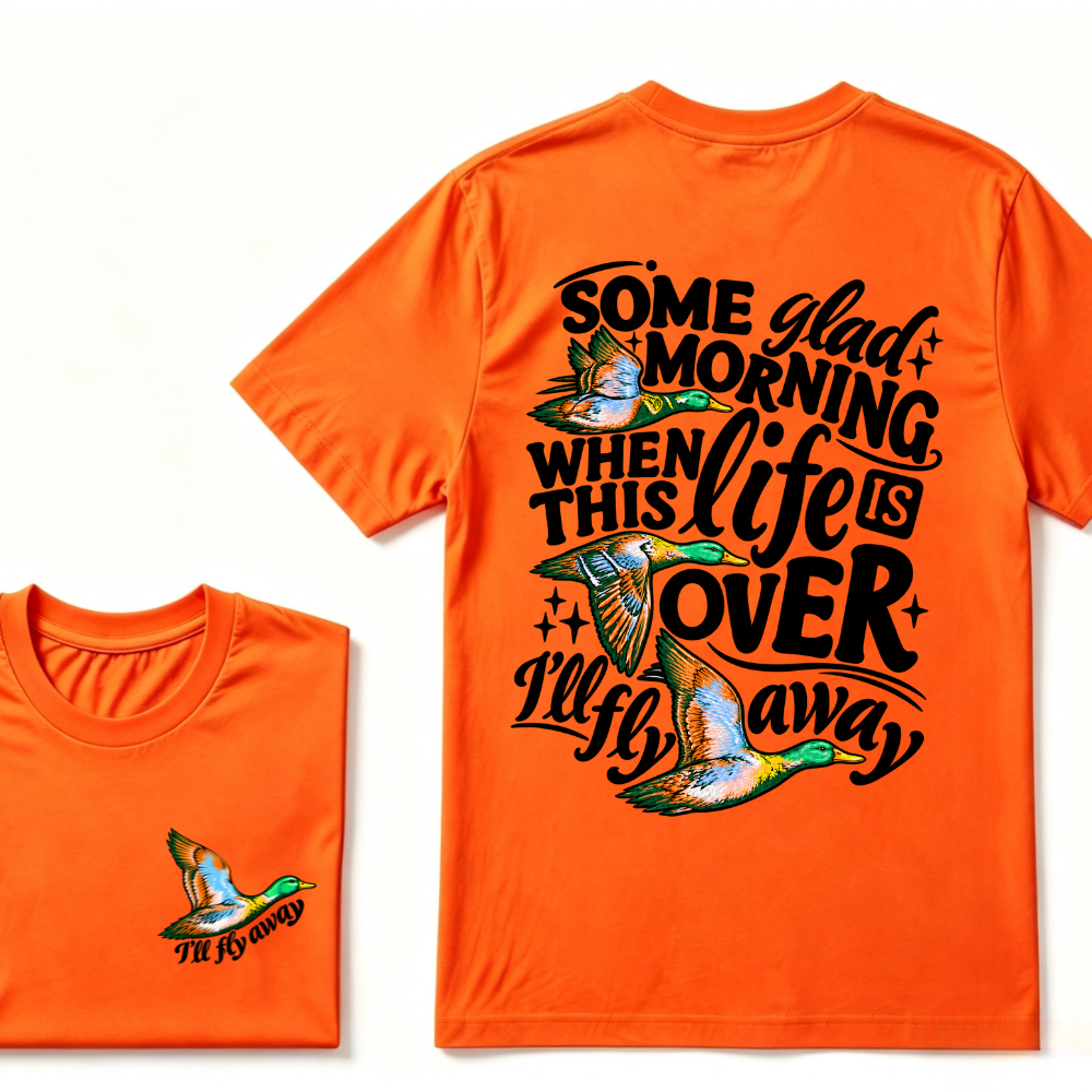 Christian Duck Shirt, I'll Fly Away Vintage Faith Tee, Some Glad Morning Gospel Hymn Shirt