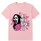 No You Hang Up Funny Ghost Calling Horror Halloween Pink Halloween T Shirt